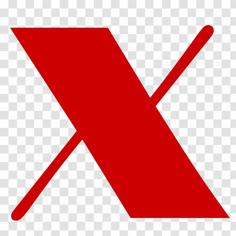 Red X. - Color Screen - Street Transparent PNG