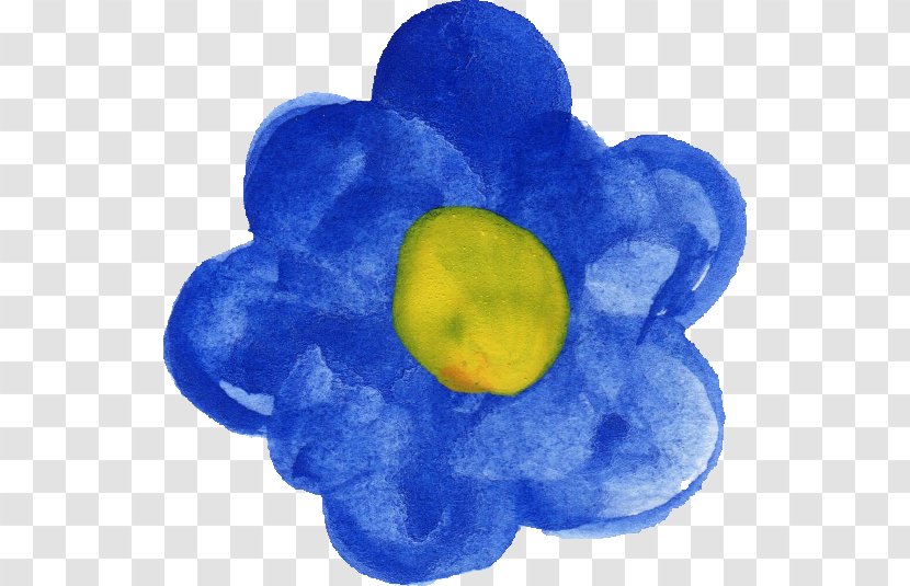 Watercolour Flowers Blue Clip Art - Watercolor Painting - Flower Transparent PNG