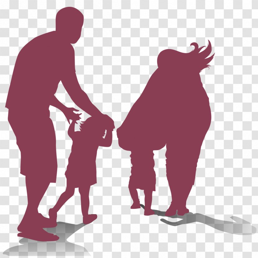 Family Child Drawing - Silhouette Transparent PNG