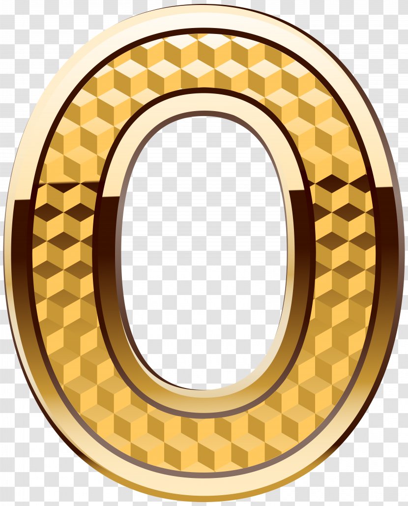 Number 0 Clip Art - Product Design - Gold Zero Image Transparent PNG