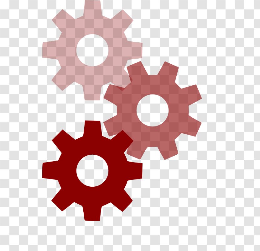 Gear Free Content Clip Art - Wikimedia Commons - Database Cliparts Red Transparent PNG