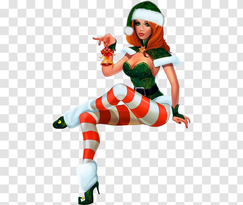Christmas Elf Santa Claus Mrs. - Silhouette Transparent PNG