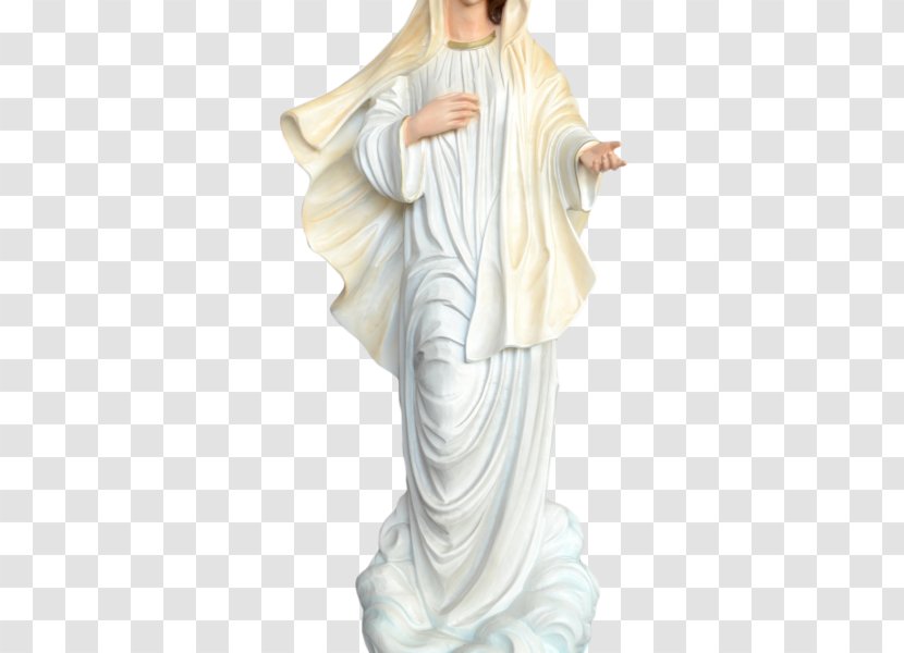 Statue Our Lady Of Medjugorje Classical Sculpture Figurine - Mary Transparent PNG