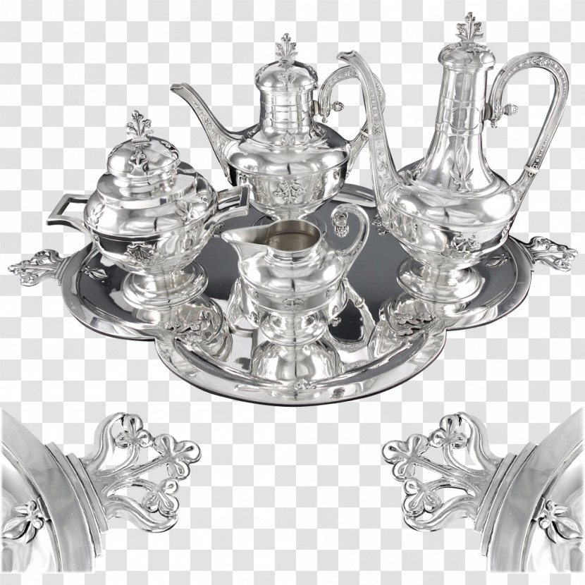 Silver Teapot White - Tableglass Transparent PNG