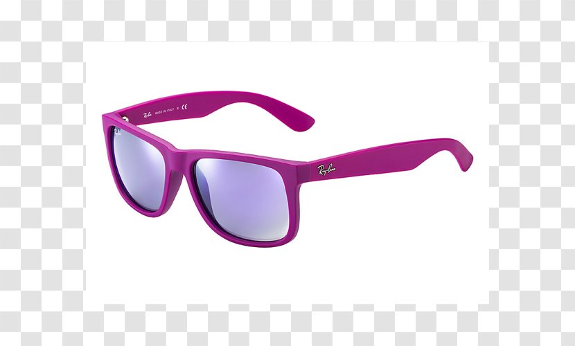 Ray-Ban Justin Classic Aviator Sunglasses Wayfarer - Purple - Ray Ban Transparent PNG