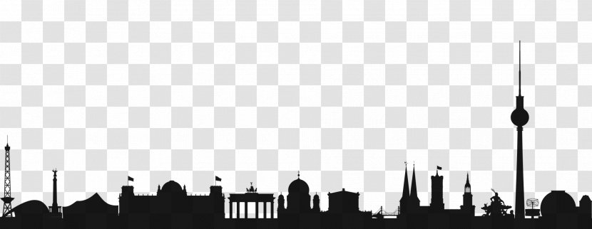 Berlin Skyline Silhouette Drawing Clip Art - Light Fixture - Imprinted Transparent PNG