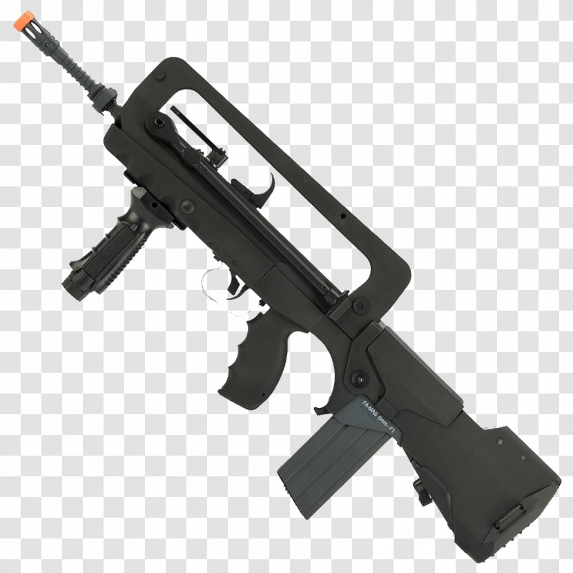 FAMAS Airsoft Guns Cybergun Firearm - Silhouette - Famas Transparent PNG