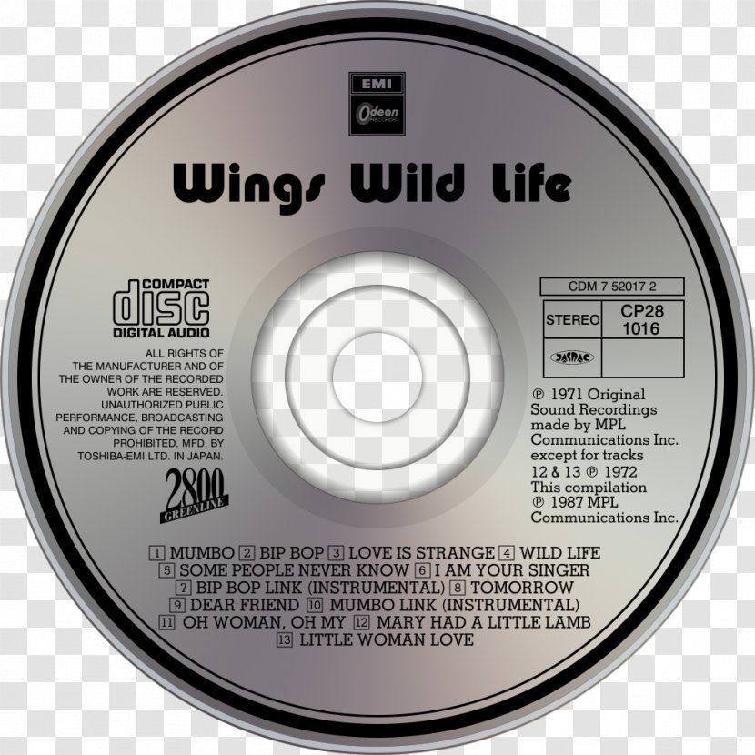 Compact Disc Wild Life Paul McCartney And Wings - Dvd - Design Transparent PNG