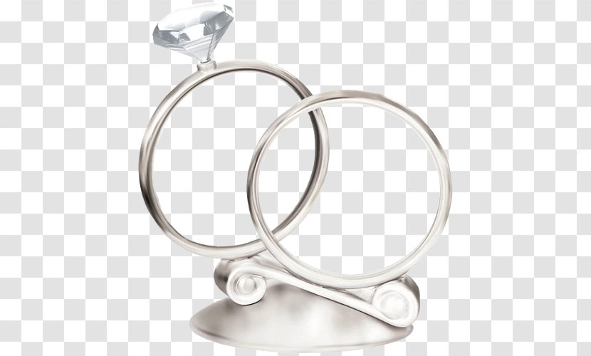 Wedding Cake Topper Ring - Silver Transparent PNG