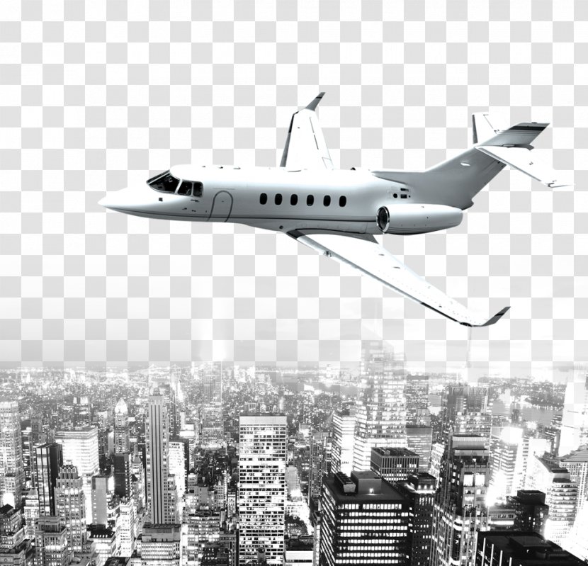 Airplane Aircraft Light Silhouette - City Transparent PNG