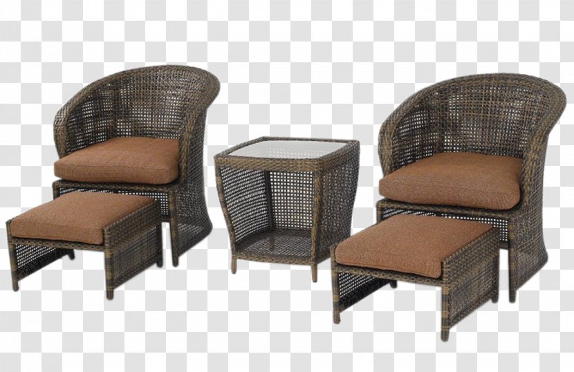 Club Chair Table Garden Furniture Wicker - Armrest - Beach Side Transparent PNG