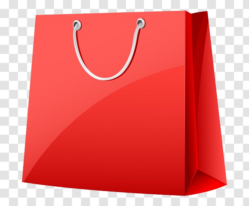 Reusable Shopping Bag Paper Red Handbag - Bags Transparent PNG