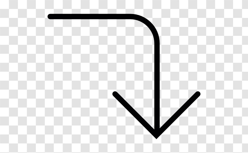 Arrow Curve Line Clip Art - Rectangle - Rounded Transparent PNG