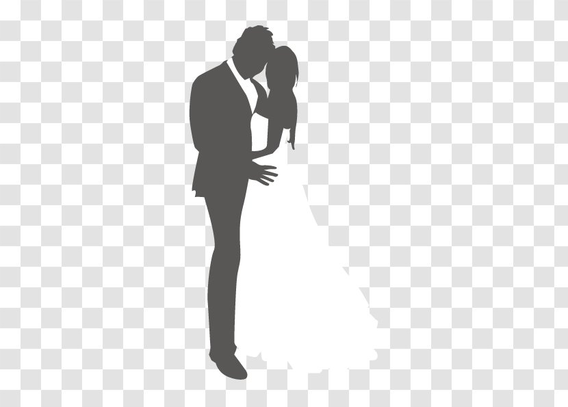 Marriage Abstraction Wedding Silhouette - Romance - Vector Abstract Couple Hugging Transparent PNG