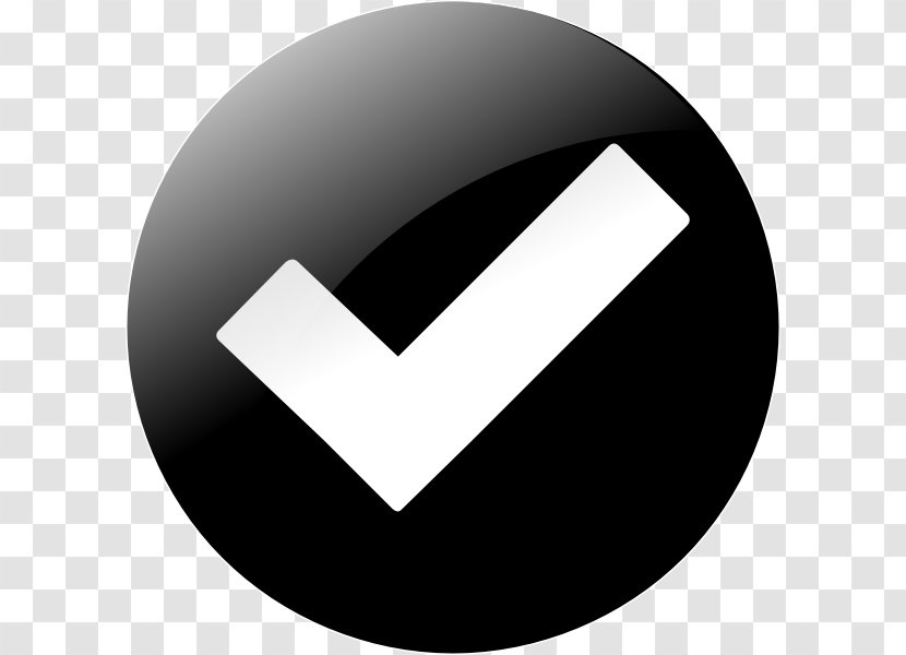 Check Mark Checkbox - Black And White - Button Transparent PNG