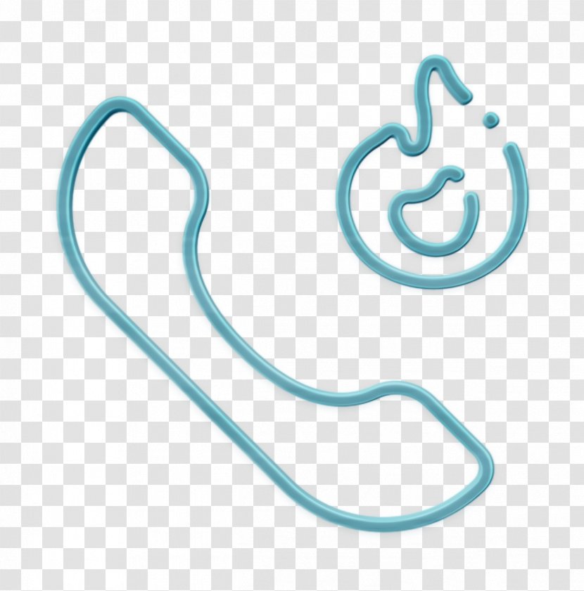Call Icon Danger Emergency - Aqua - Turquoise Transparent PNG