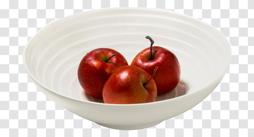 Apple Plate Bowl - Three Red Apples Transparent PNG