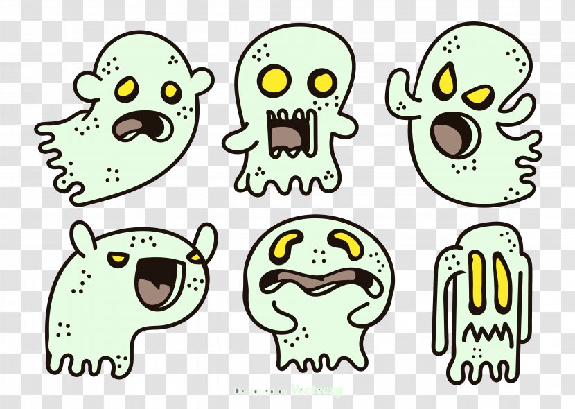 Halloween Ghost Clip Art - Smile - Cartoon Transparent PNG