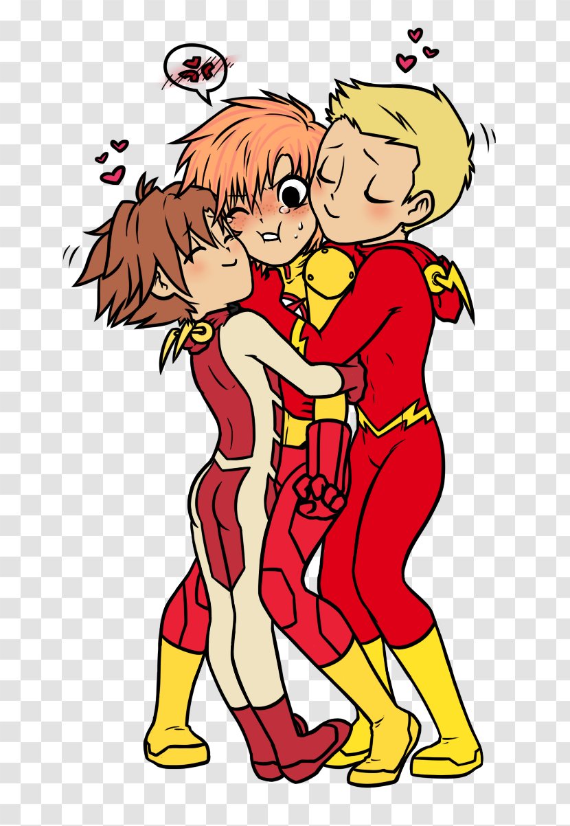 Wally West Dick Grayson Batman Flash Young Justice - Heart Transparent PNG