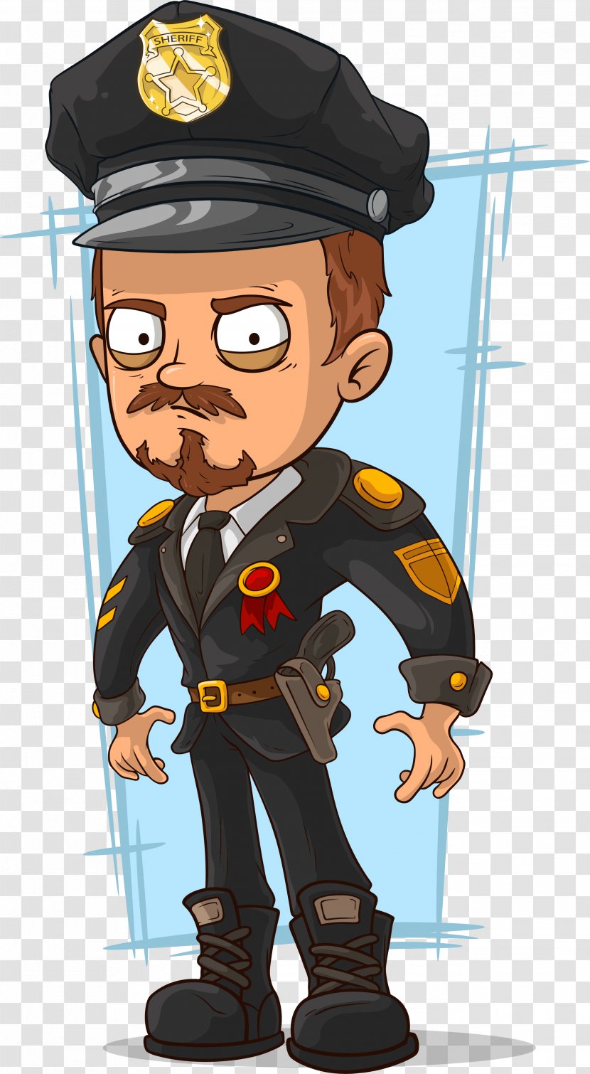 Police Officer Cartoon Stock Illustration - Hand Painted Transparent PNG