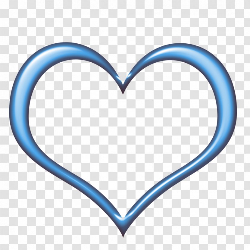 Heart Blue Drawing Picture Frames Clip Art - Cartoon - I Love You Transparent PNG