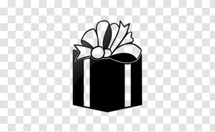 Gift Box Black And White Clip Art - Plant - Icons For Windows Transparent PNG