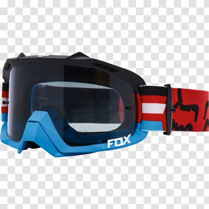 Fox Racing Anti-aircraft Warfare Goggles Clothing Anti-fog - Electric Blue Transparent PNG