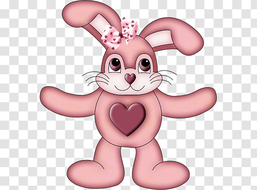 Rabbit Hare Easter Bunny Clip Art - Flower Transparent PNG