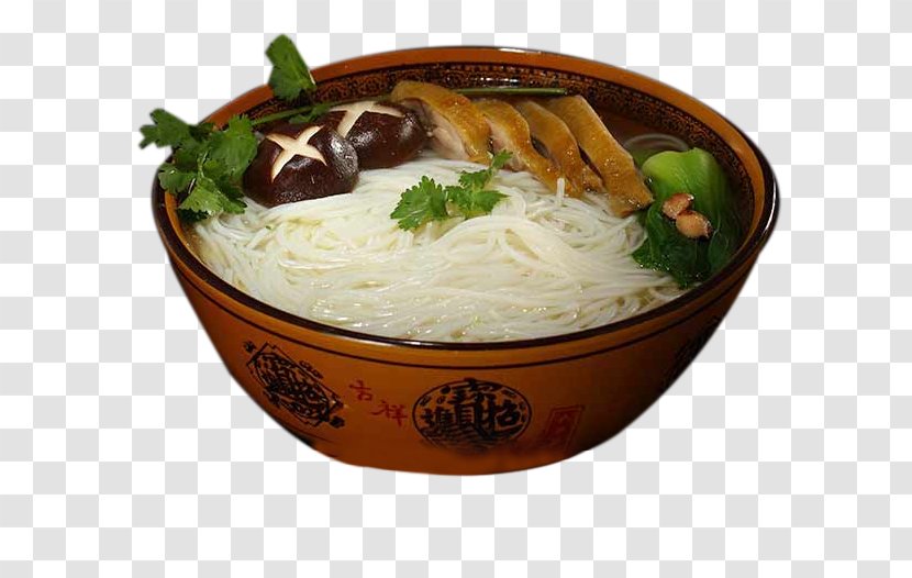 Chinese Cuisine Hot Pot Crossing The Bridge Noodles Soup - Sam Sun Noodle Transparent PNG
