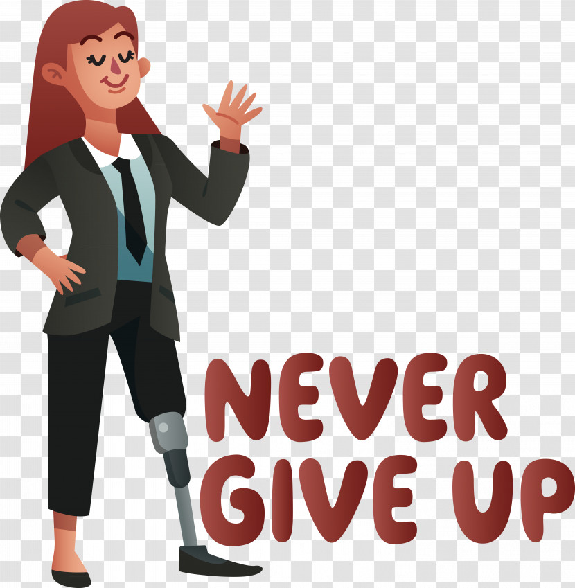 Disability Never Give Up Disability Day Transparent PNG