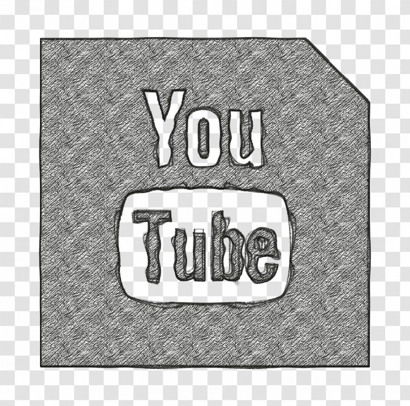Social Media Logo - Youtube Icon - Grey Text Transparent PNG