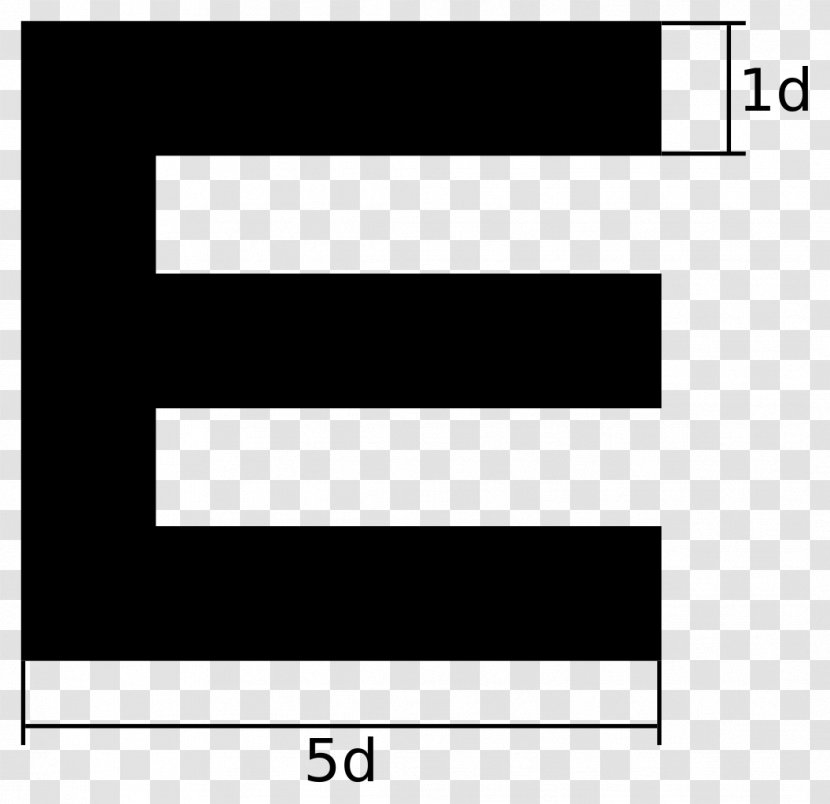 E Chart Snellen Sehtest Visual Acuity Sehzeichen - Area Transparent PNG