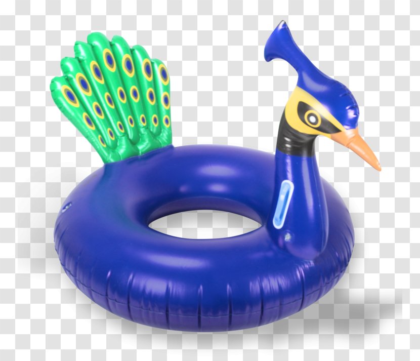 Inflatable Swimming Pool Lifebuoy Plastic - Peafowl - Floating Transparent PNG