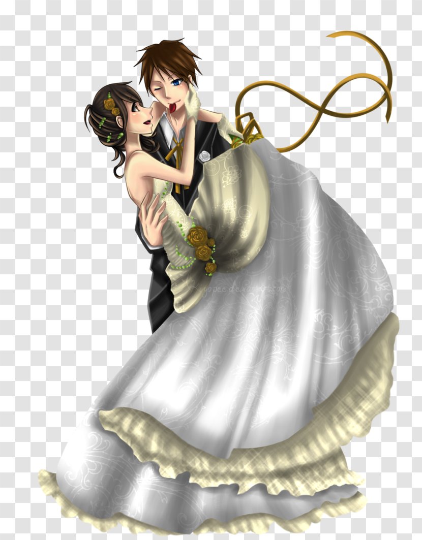 Legendary Creature Costume Design Cartoon Figurine - Flower - Wedding Couple Transparent PNG