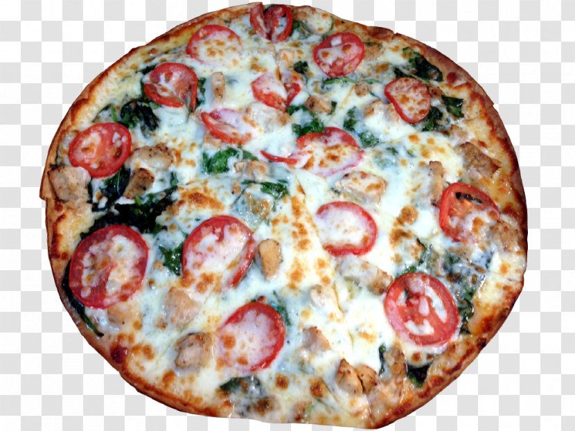 California-style Pizza Sicilian Quiche Wedgy's Delivery - American Food Transparent PNG