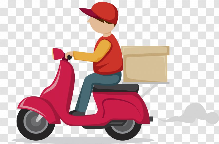 Delivery Customer Service Take-out Courier - Vehicle - Ecommerce Transparent PNG