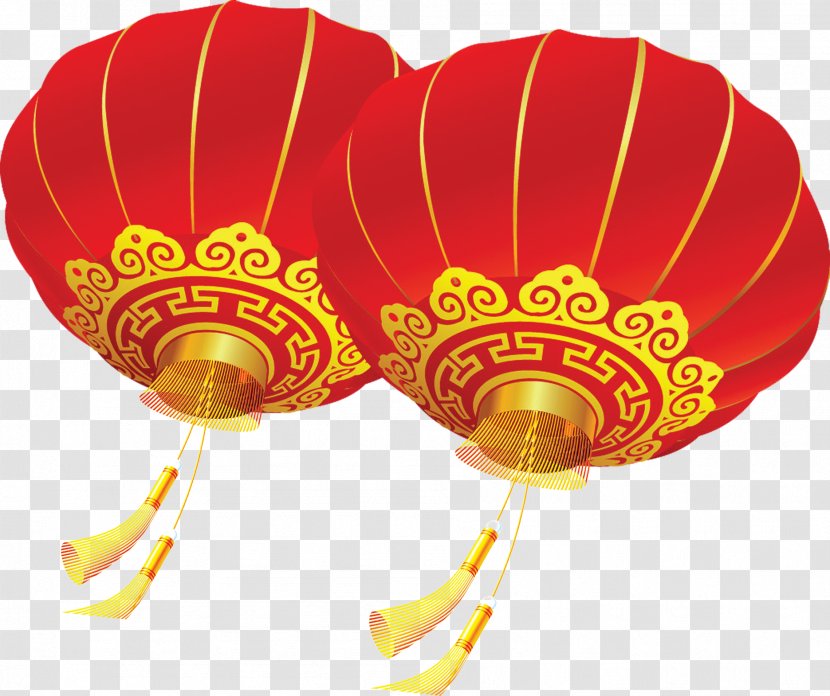 Paper Lantern Chinese New Year - Balloon - Festive Lanterns Transparent PNG