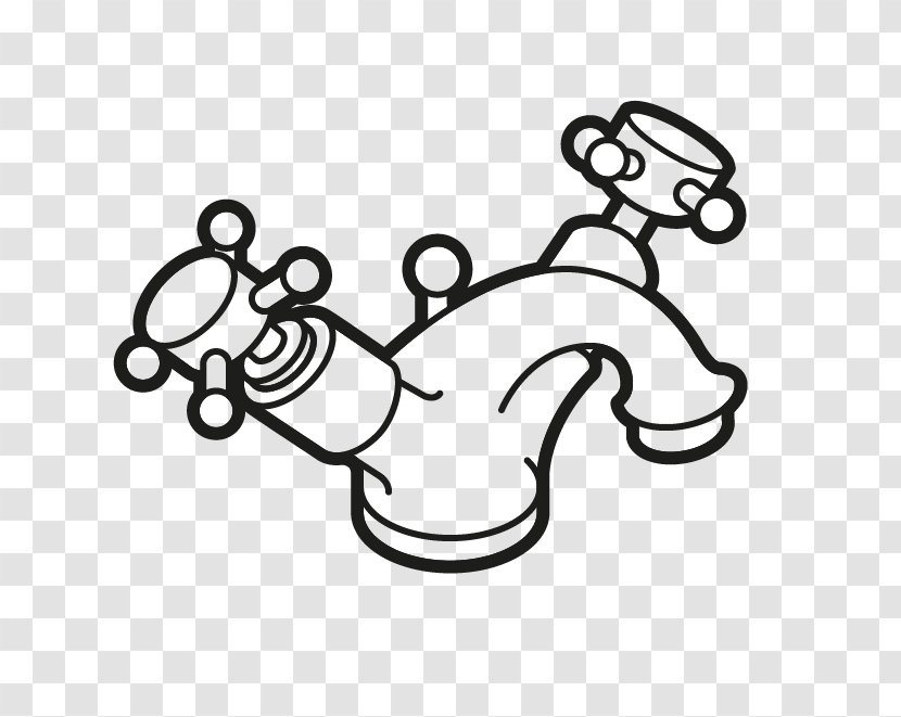 Line Art Bathroom Tap Shower Clip - Shops In Hotel Bright Publicity Material Transparent PNG