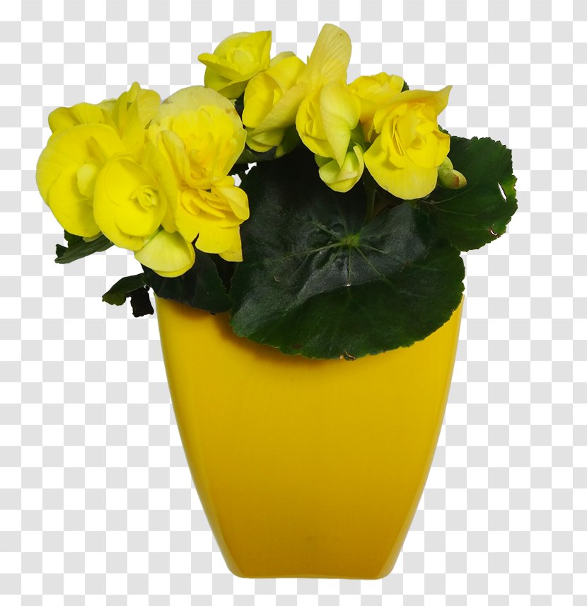Flowerpot Yellow Cut Flowers Vase Cachepot - Gutters Transparent PNG