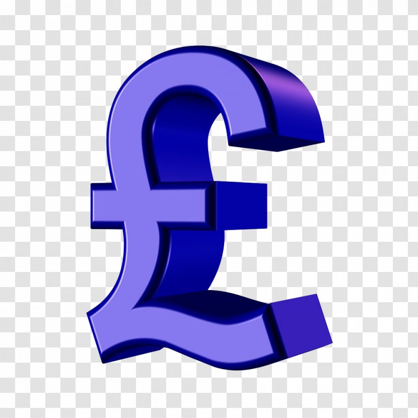 Money Currency Finance Pound Sterling Business - Purple - Blue Flag Three-dimensional Image Transparent PNG