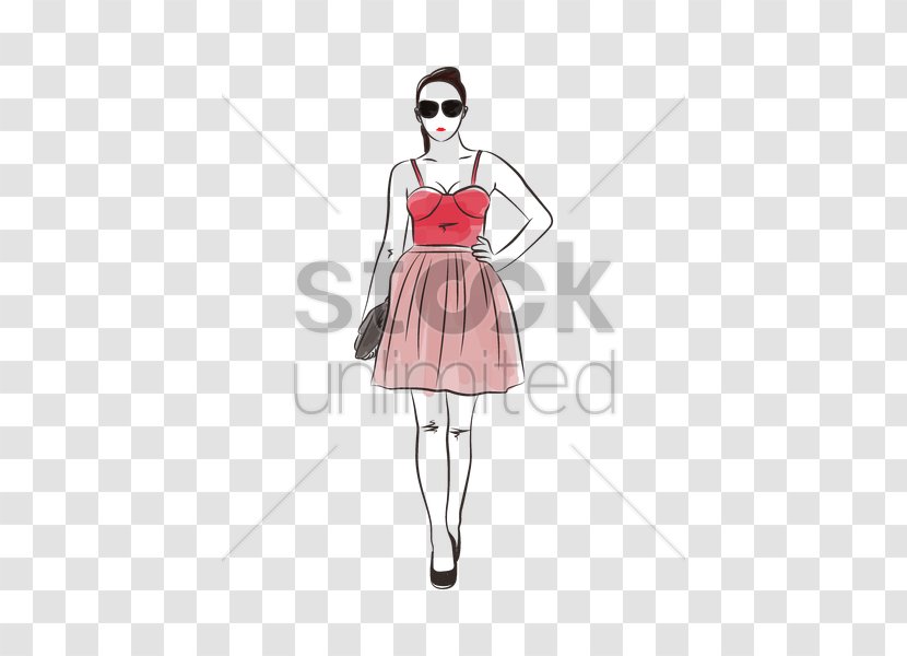 Woman Fashion Cocktail Dress - Cartoon - FASHION DRESS ILLUSTRATION Transparent PNG