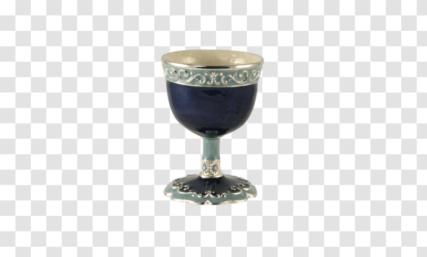 Wine Glass Cobalt Blue Chalice Cup - Drinkware Transparent PNG