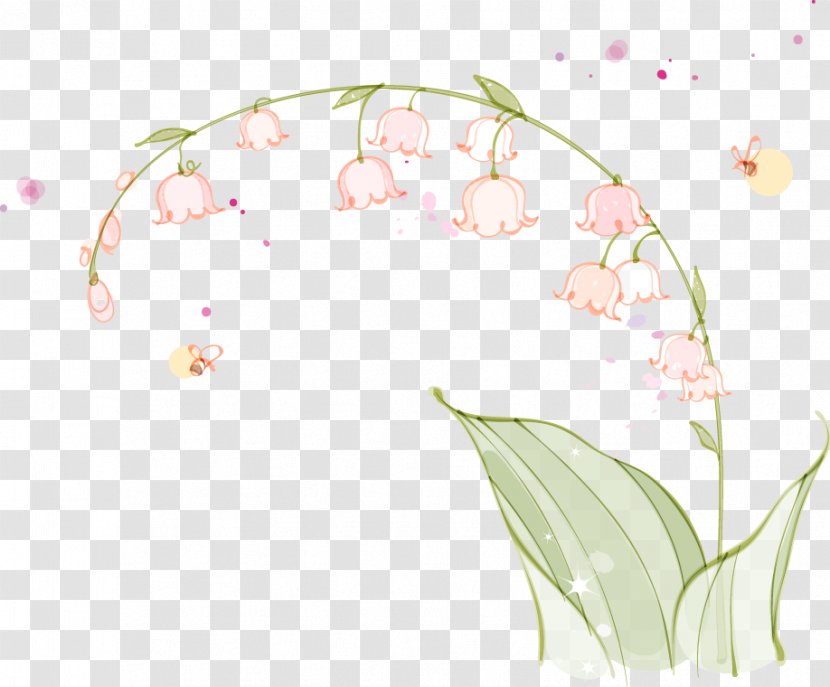 Floral Design Lily Of The Valley Drawing - Leaf Transparent PNG