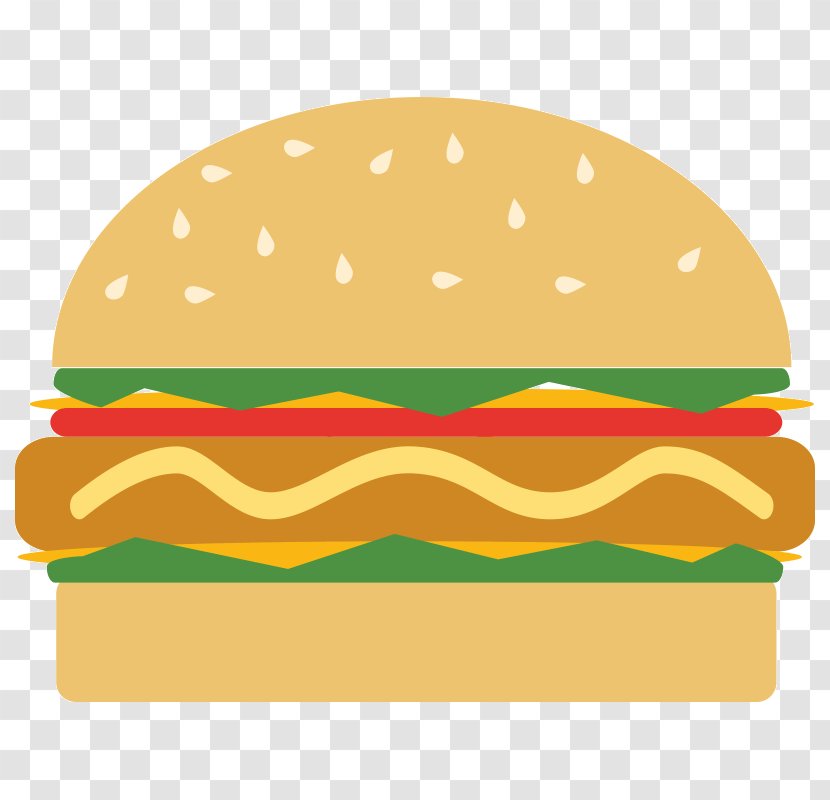 Cheeseburger Clip Art Fast Food Product Design Line - Hamburger - Club Sandwich Transparent PNG
