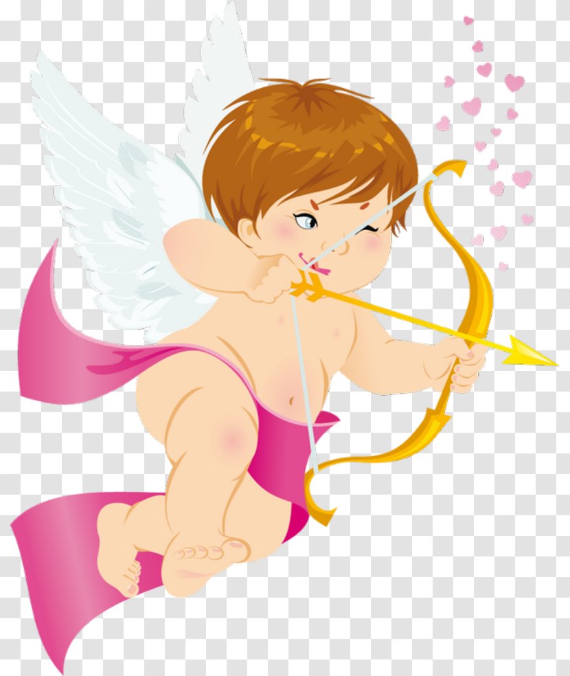 Cupid Angel Love Clip Art - Flower Transparent PNG