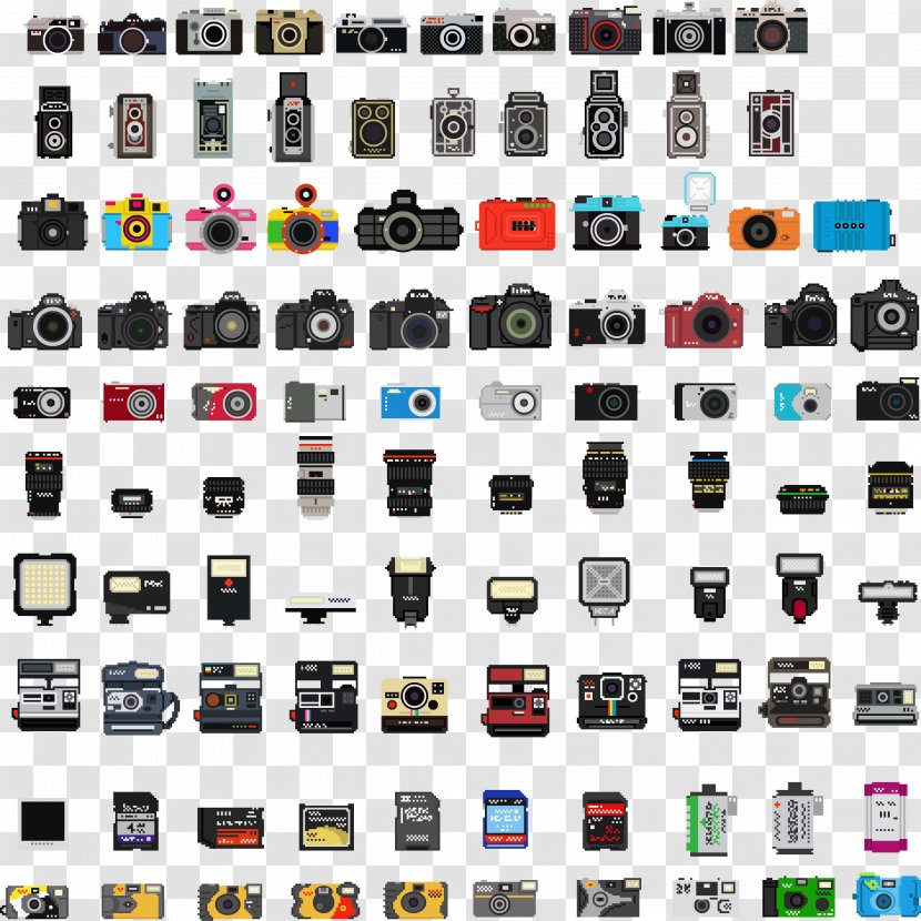 History Of The Camera Photography United States Lomography - Pixel Art Transparent PNG