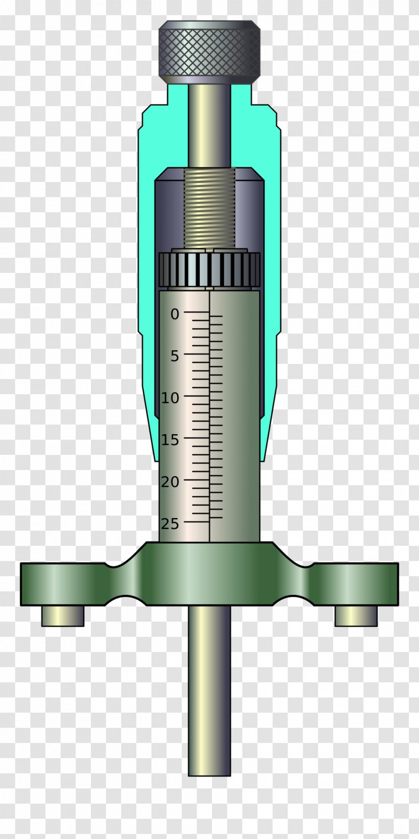 Micrometer Screw Measurement Threading Measuring Instrument - Nut - 35% Transparent PNG