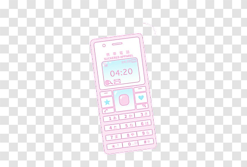 Clamshell Design Japanese Mobile Phone Culture IPhone - Communication Device - Pink Telephone Transparent PNG