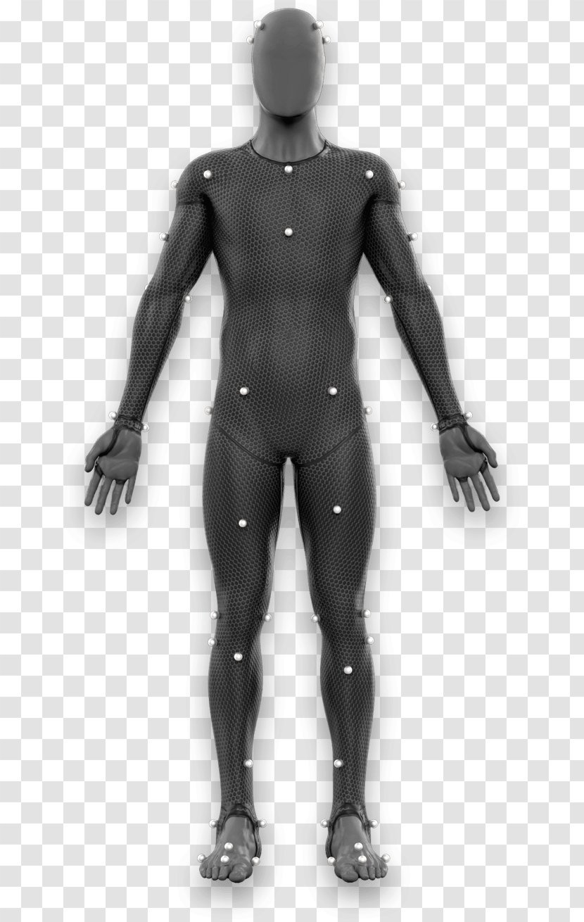 Motion Capture Biomechanics Mo-cap Suit Analysis - Black And White Transparent PNG