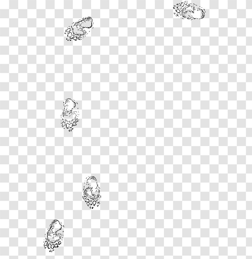 Footprint Clip Art - Jewellery - Bear Black And White Transparent PNG